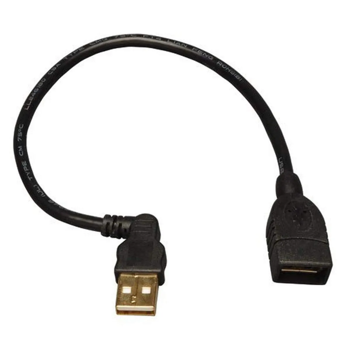 Eaton Tripplite U005-10I — Tripp Lite 10 Inch USB A/A Extension Cable USB-A Left-Angle M to USB-A F