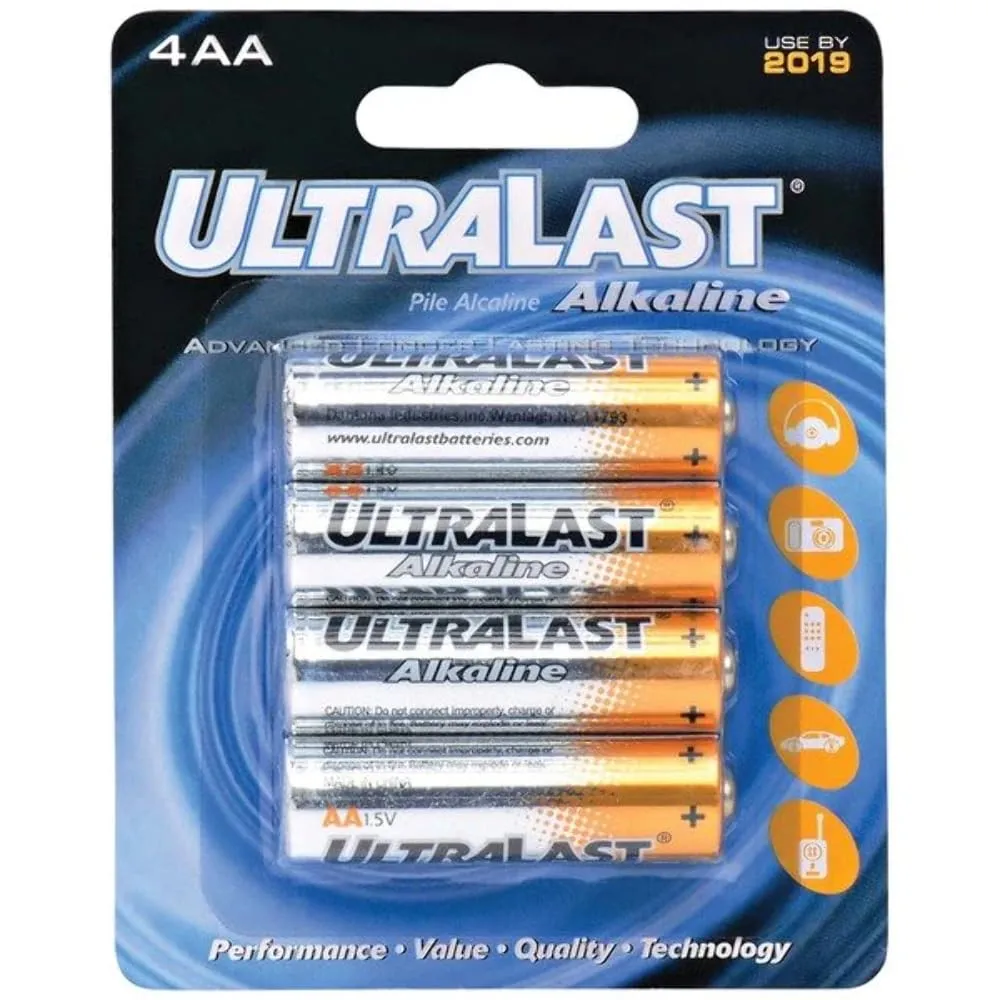 ULTRALAST ULA4AA — 4PK 1.5 AA BATTERY