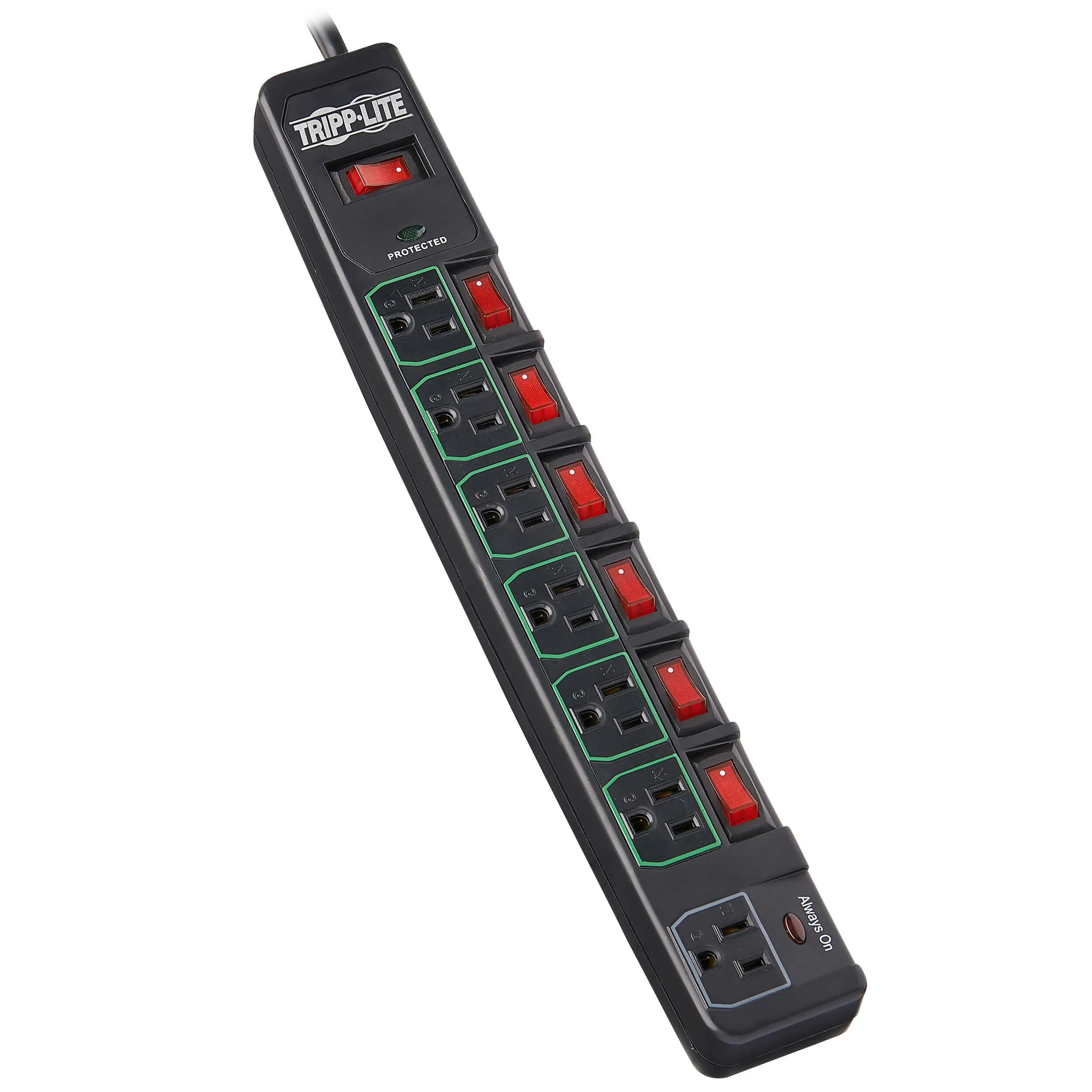 Eaton Tripplite TRP TLP76MSGB — 6FT 7OUT 1080J SURGE BLK