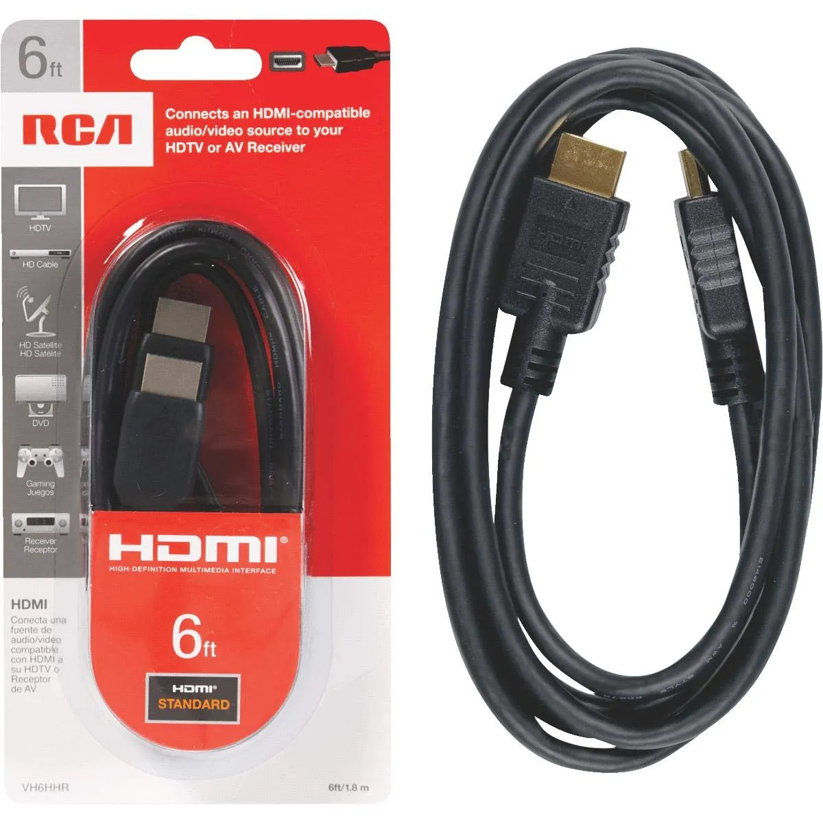 RCA VH6HHR — 6FT HDMI TO HDMI CBL