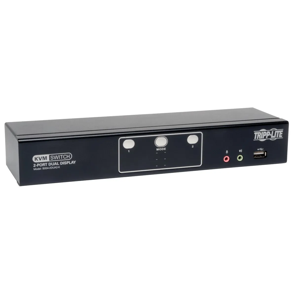 Eaton Tripplite B004-2DUA2-K — EATON, 2-PORT DUAL MONITOR DVI KVM SWITCH, TAA, GSA WITH AUDIO AND USB 2.0 HUB, CABLES INCLUDED