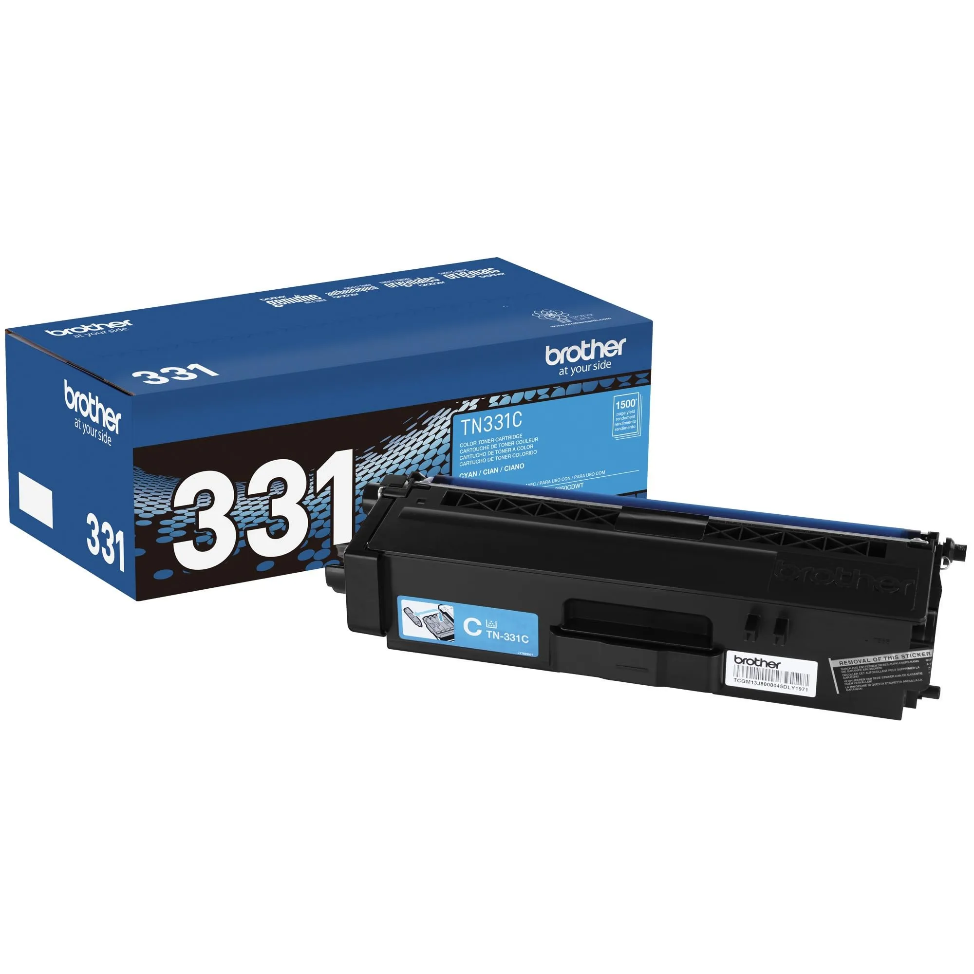 Brother BRT TN331C — Brother TN331C Standard Yield Laser Toner Cartridge - Cyan - 1 Each - 1500 Pages