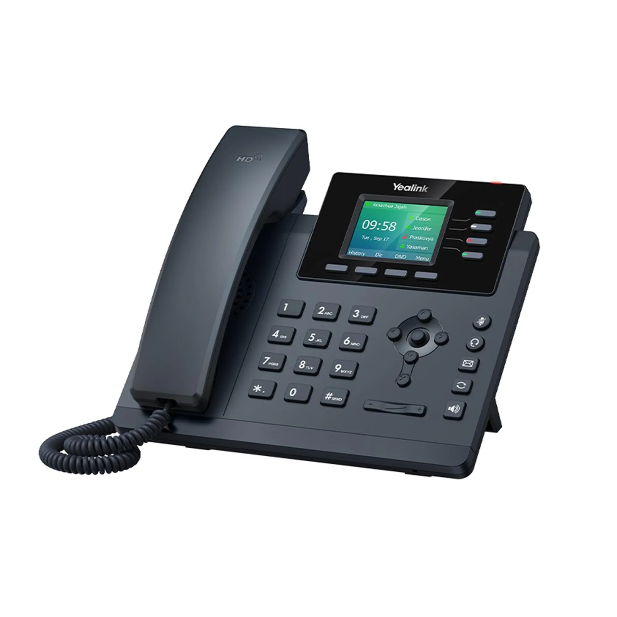 Yealink SIP-T34W — Entry-level color screen IP phone with built in dual band Wi-Fi (PS5V1200US) Power Supply not included)