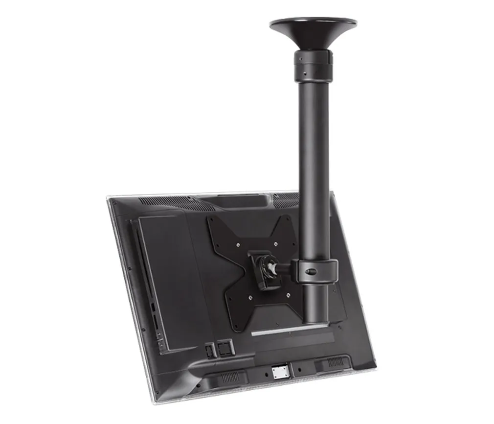 ATDEC TH-1040-CTS — ATDEC CEILING MOUNT FOR MEDIUM DISPLAY, SHORT POLE - LOADS UP TO 55LB - BLACK -