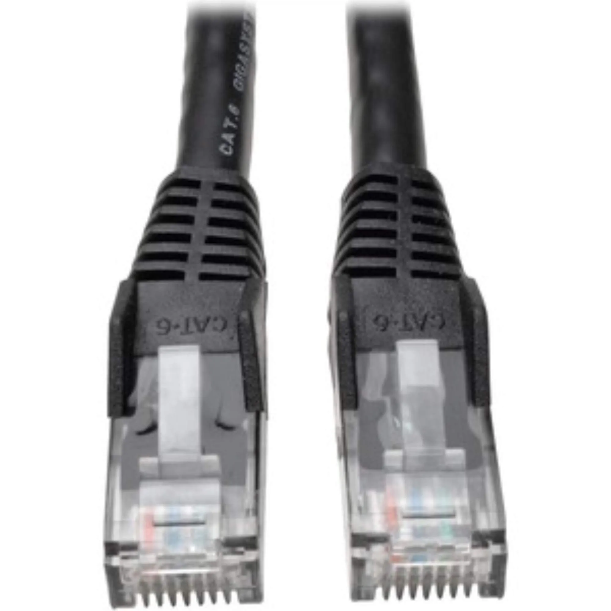 Eaton Tripplite N201-008-BK — Tripp Lite Cat6 GbE Snagless Molded Patch Cable UTP Black RJ45 M/M 8ft 8ft.