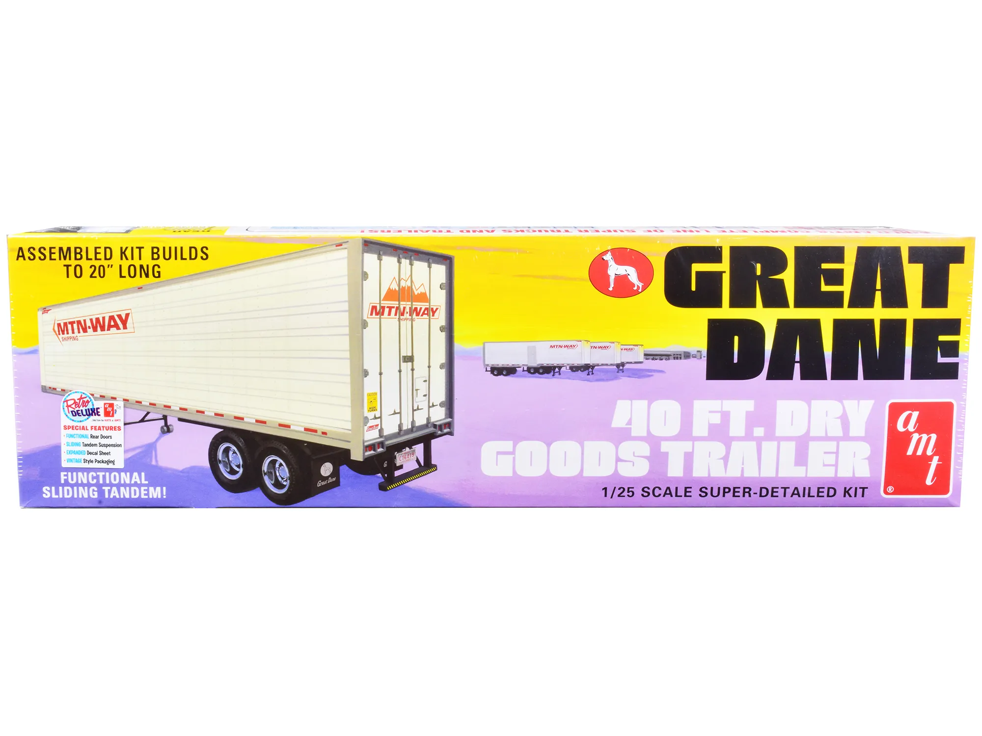 AMT AMT1185 — Skill 3 Model Kit Great Dane 40 Ft. Dry Goods Trailer 1/25 Scale Model by AMT