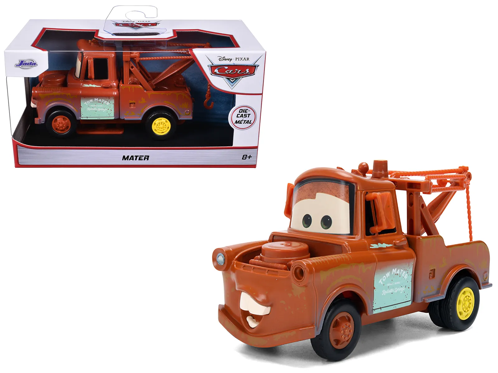Jada Toys 37051 — "Tow Mater" Tow Truck Brown (Rusted) "Cars" (2006) Movie "Hollywood Rides" Series 1/32 Diecast Model Car by Jada