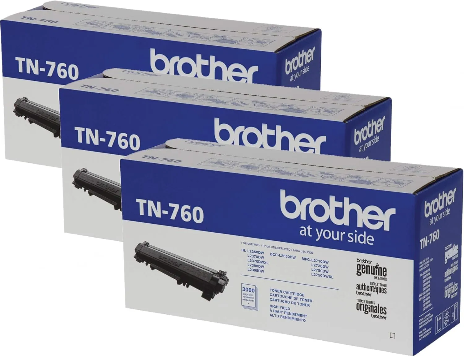 Brother BRT TN760 — Brother TN-760 High Yield Laser Toner Cartridge - Black - 1 Each - 3000 Pages