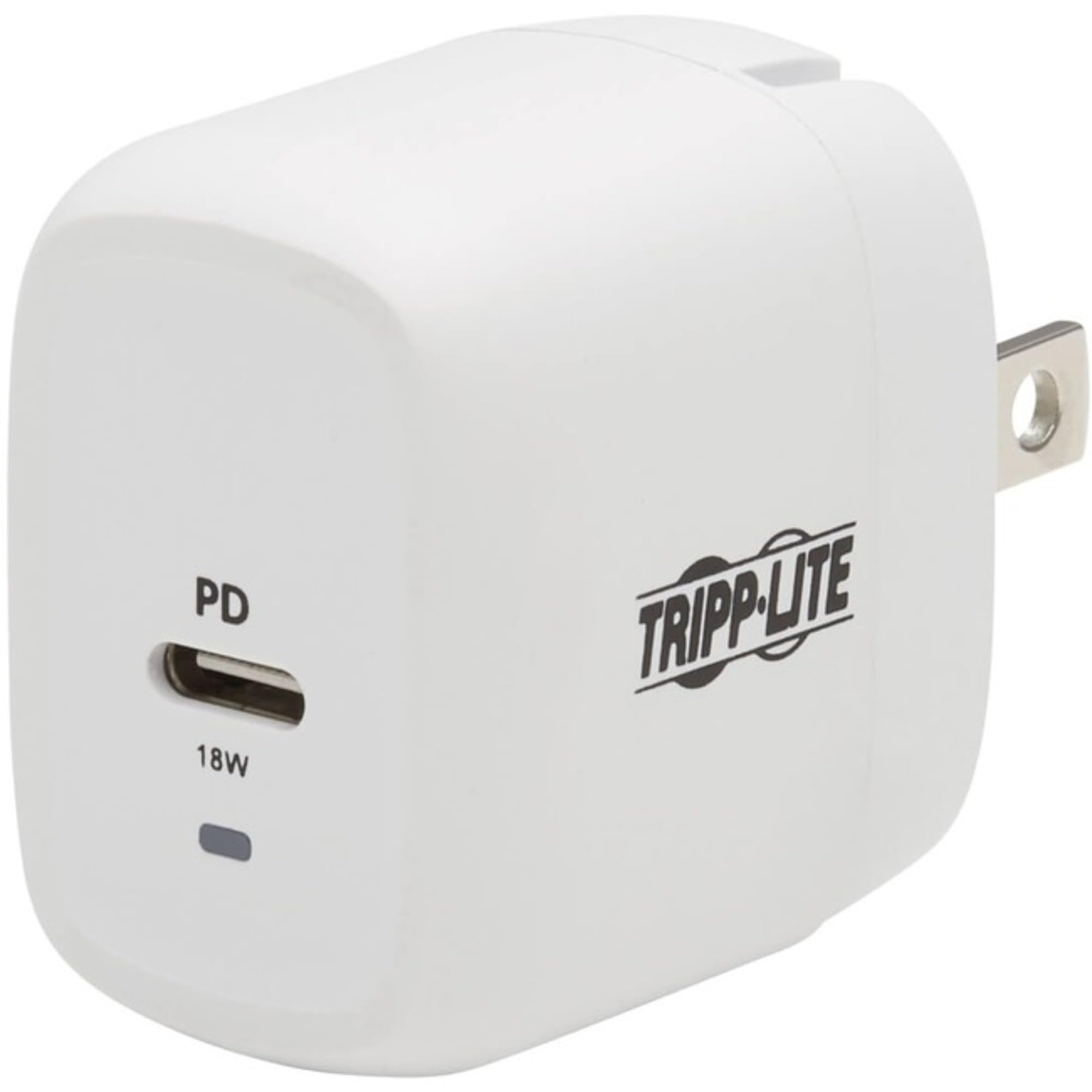 Eaton Tripplite U280-W01-18C1-K — EATON, COMPACT USB-C WALL CHARGER WITH USB-C TO LIGHTNING CABLE - 18W PD CHARGING, GAN TECHNOLOGY, WHITE