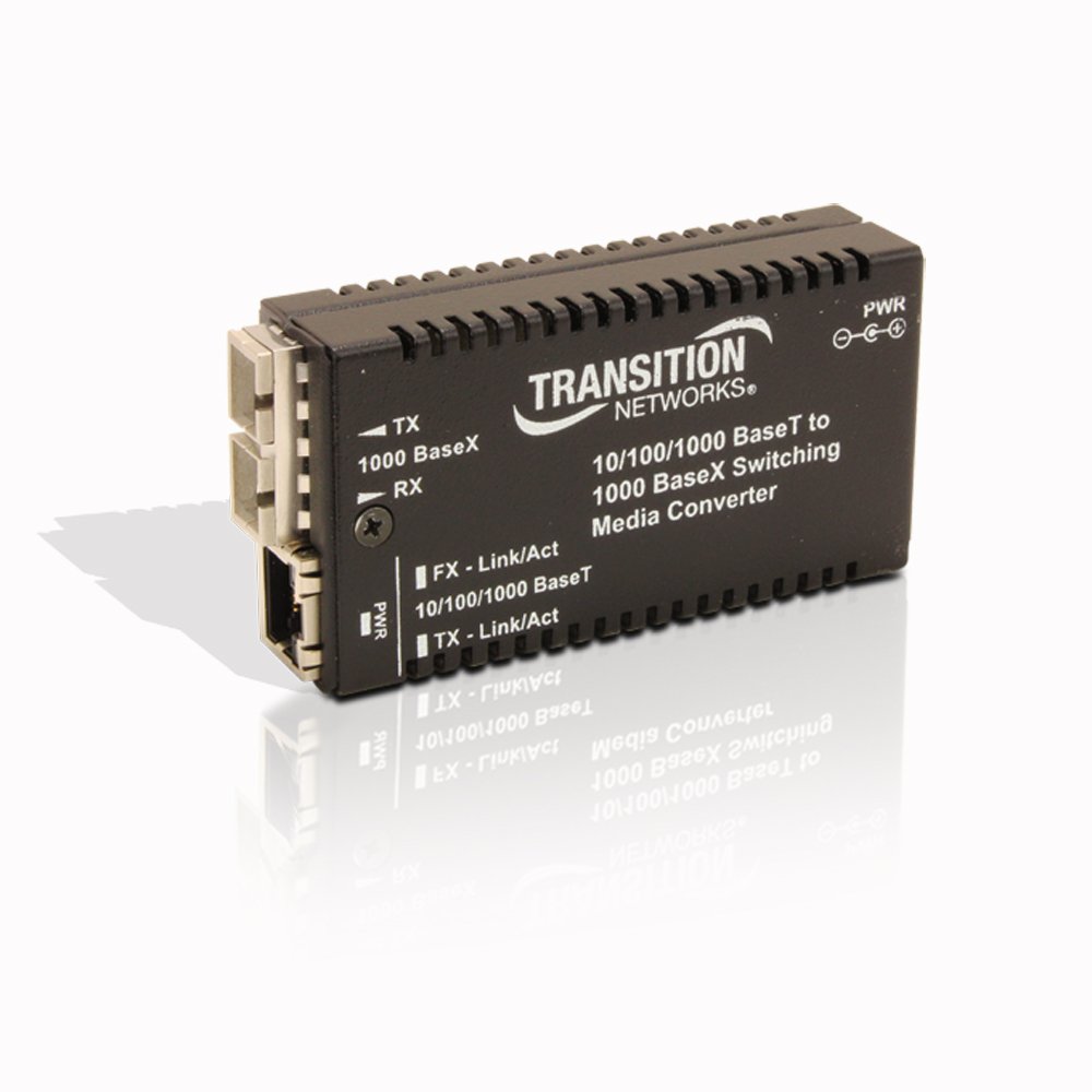 Transition Networks M/GE-PSW-LX-01-NA — MINI 10/100/1000BT -1000BX SWITCH, SC SM, 3.3V