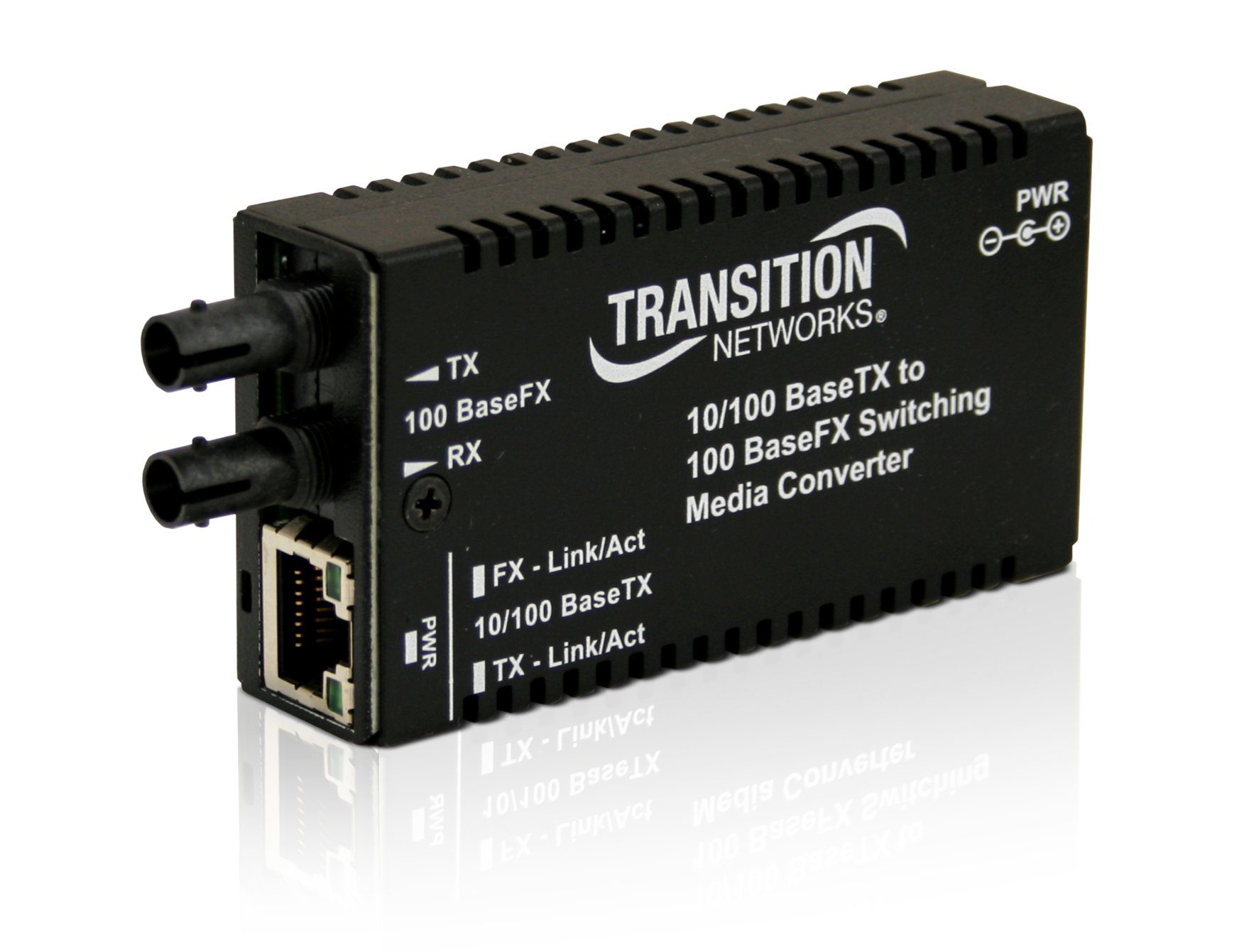 Transition Networks M/E-PSW-FX-02-NA — MINI 10/100BASETX TO 100BASEFX SWITCH, ST MM, 2KM W/NA