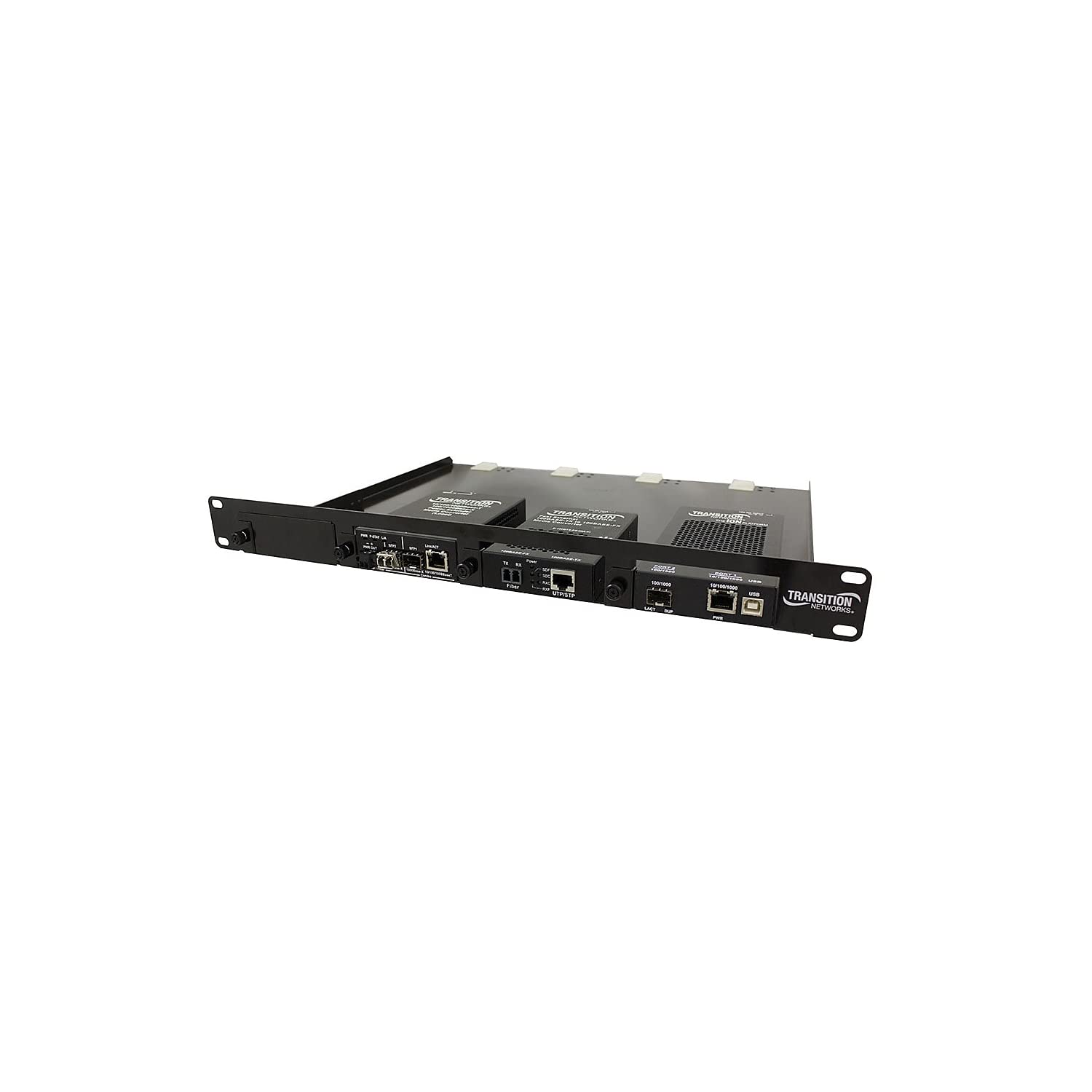 Transition Networks RMS19-SA4-02 — 19IN 4-SLOT MEDIA CONVERTER RACK MOUNT SHELF