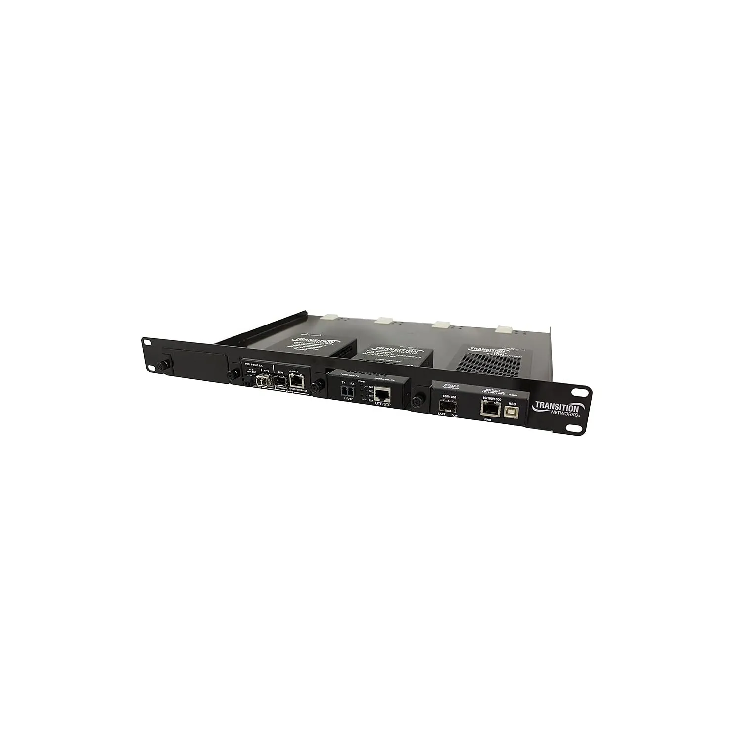 Transition Networks RMS19-SA4-02 — 19IN 4-SLOT MEDIA CONVERTER RACK MOUNT SHELF