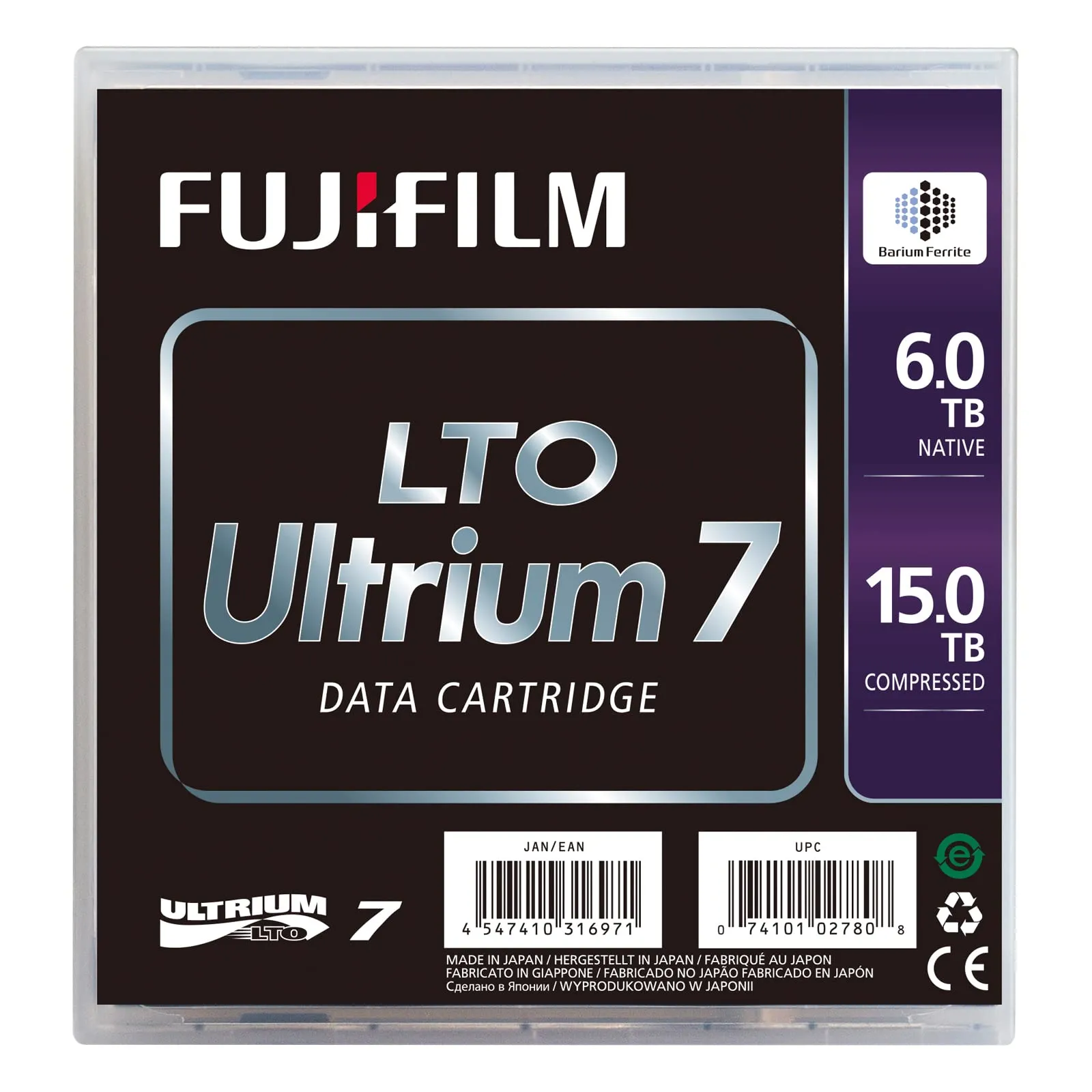 FUJIFILM DATA STORAGE 16456574 — FUJIFILM LTO ULTRIUM 7 DATA CARTRIDGE WITH CASE, 6.0/15TB CAPACITY