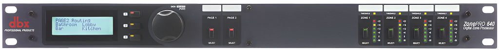 DBX 640 — ZonePRO 6 In x 4 Out Digital Zone Processor LCD Display No Ethernet