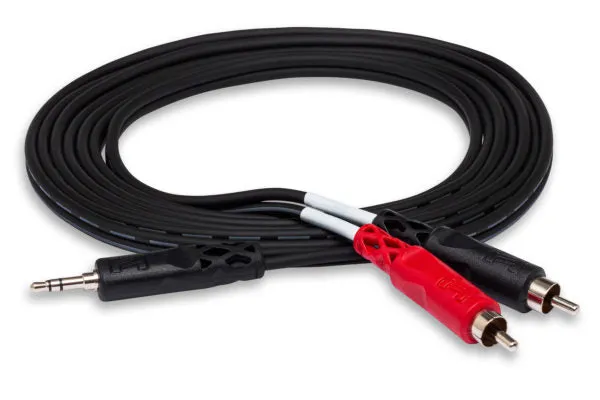 Hosa Tech CMR-215 — Stereo Breakout 3.5 mm TRS To Dual RCA 15'