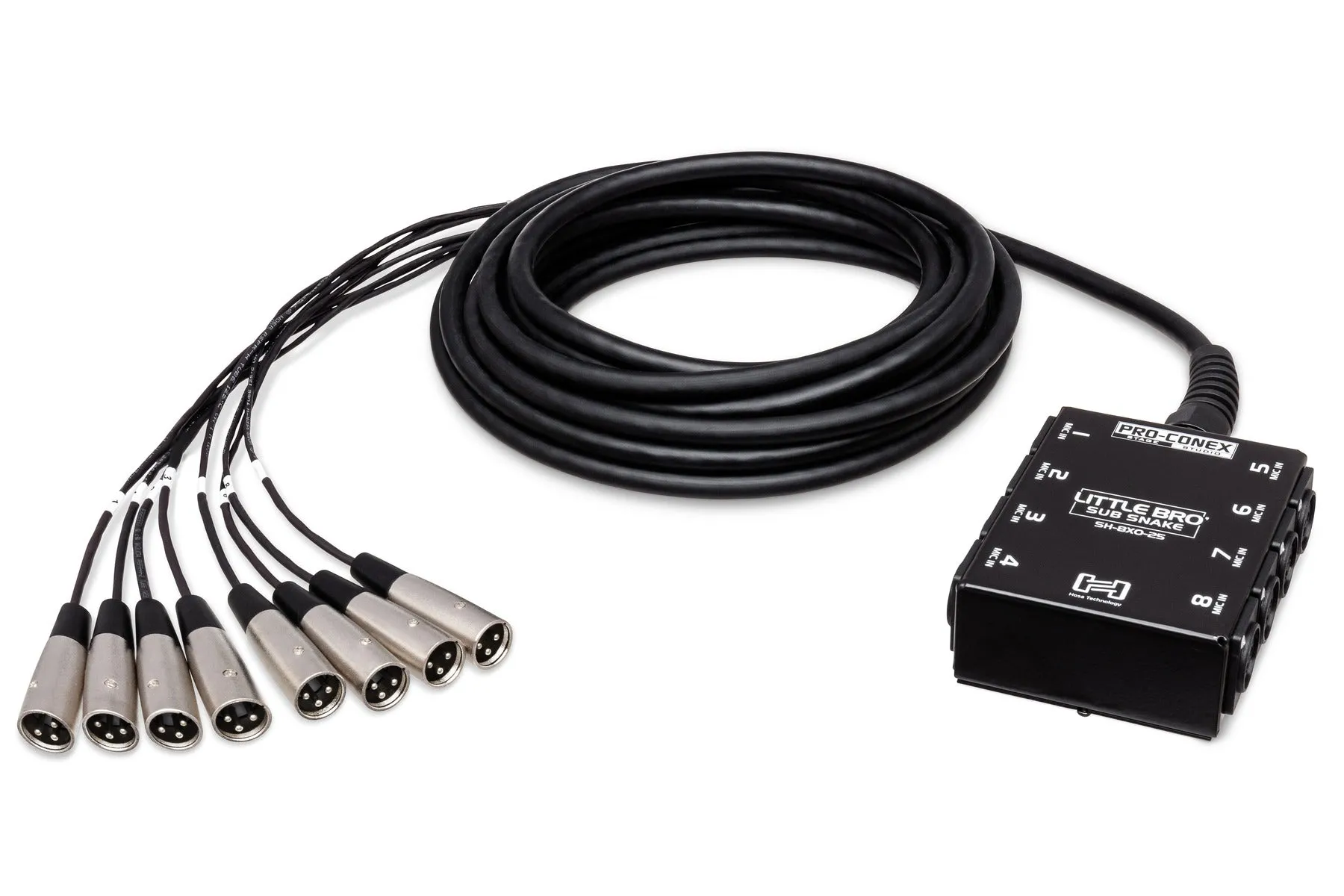 Hosa Tech SH-6X2-50 — Pro-Conex Little Bro' Sub Snake 6 X Xlr Sends And 2 X 1/4" TRS Returns 50'