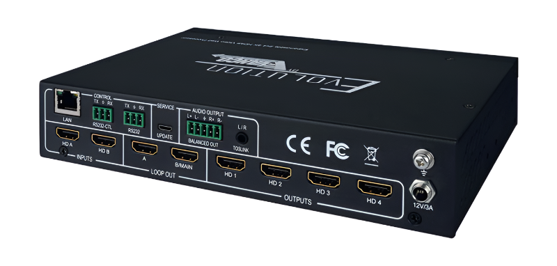 DEVOLUTIONS EVSP24VW — Expandable 4K 2x4 HDMI Video Wall Processor