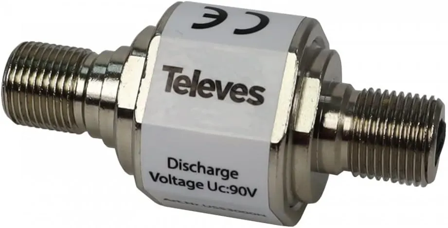 TELEVES 494702 — Coax Atmospheric Surge Lightning Arrestor Protector for Boss Antennas