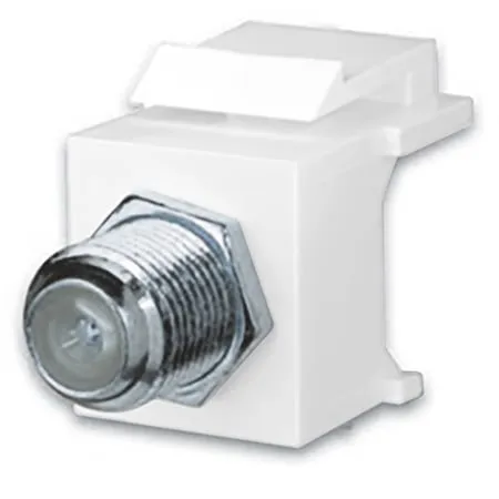 Vanco International 820628 — F81 Keystone Insert 3 GHz White Insert Nickel