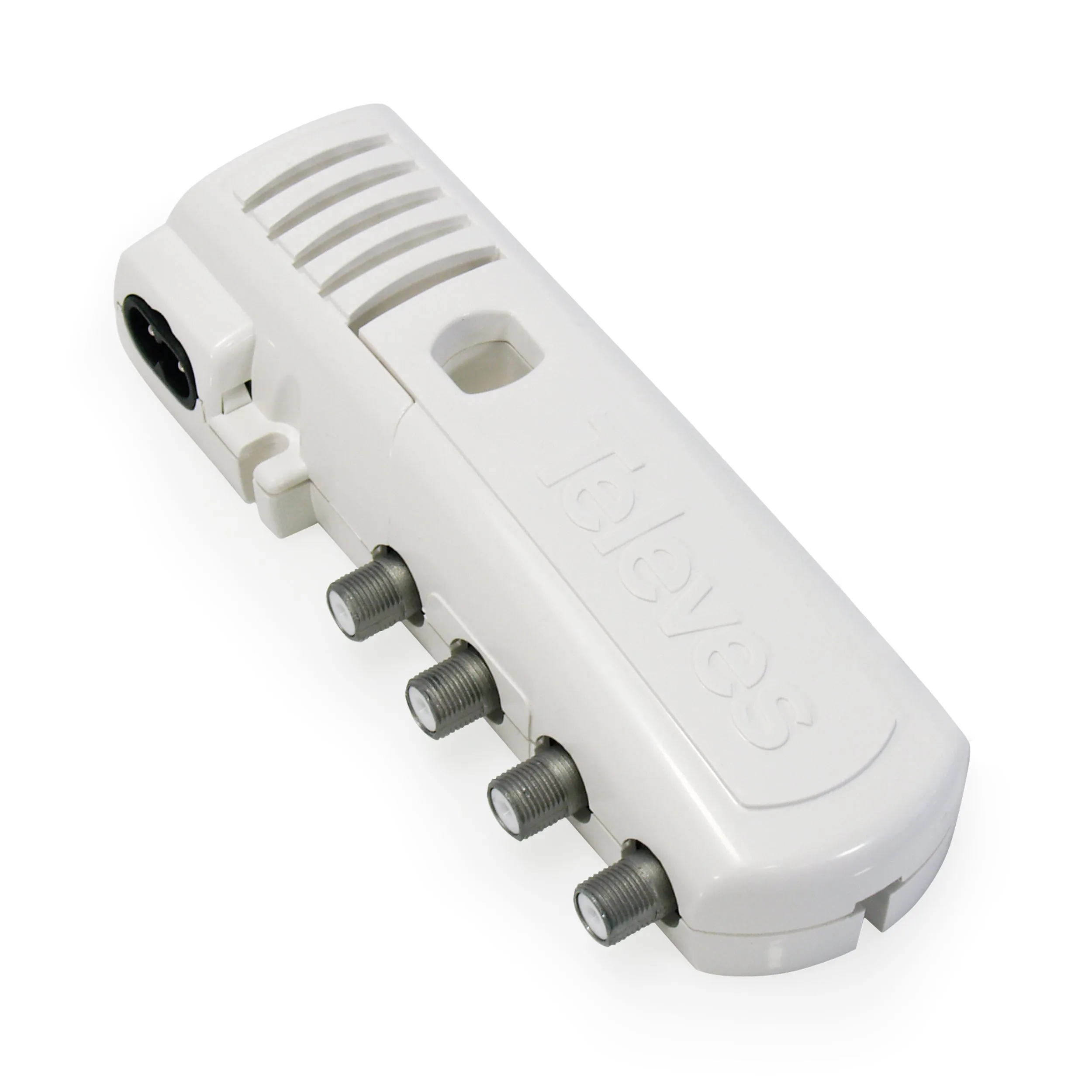 TELEVES 552380 — Distribution Amplifier "F" domestic amplifier, 4 outputs (3+TV): VHF/UHF 16dB Gain, Adjustable