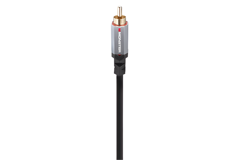 Monster VME30042 — 4M RCA Subwoofer Audio Connector Aluminum Extruded Shell Gold Plated Pin Duraflex PVC Cable