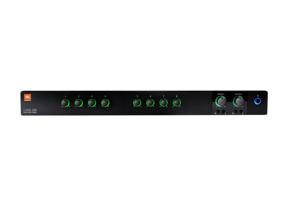 JBL NCSMA280-U-US — 8 Input 80w X 2 Mixer-Amplifier 8? 70v