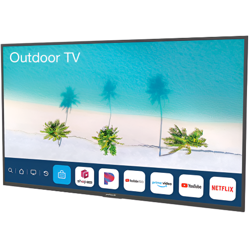 NEPTUNE NT654 — 65" Neptune Full Sun 4K TV 1500 Nits IP55 3Yr w/Outdoor Tilt Mount