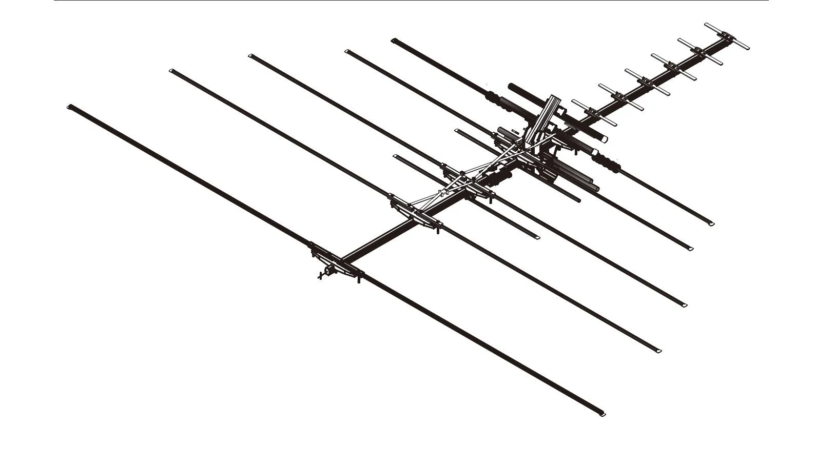 SKY BLUE ANTENNA SB18 — SB18 TV Antenna Lo-VHF-Hi-VHF/UHF 81" Boom