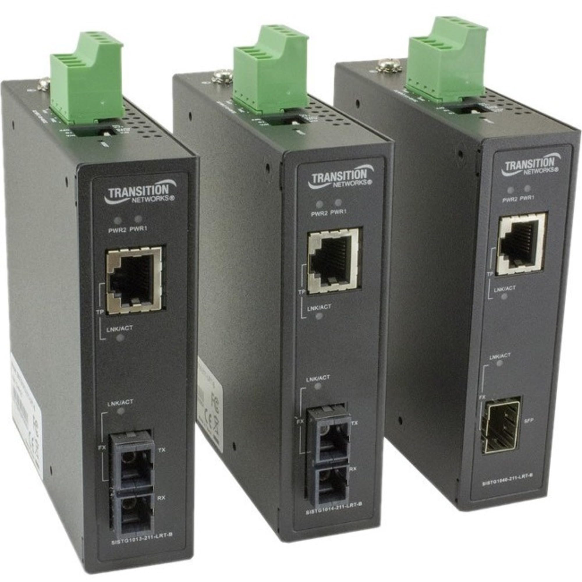 Transition Networks SISTG1040-211-LRT-B — IND MEDIA CONVERTER, 10/100/1000BASE-T TO 100/1000BASE-X, SFP, EXT TEMP