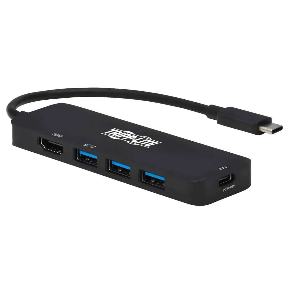 Eaton Tripplite U444-06N-H3UC2 — USB C Multiport Adapter 4K60Hz HDMI 3 USB-A Hub 100W PD Charging