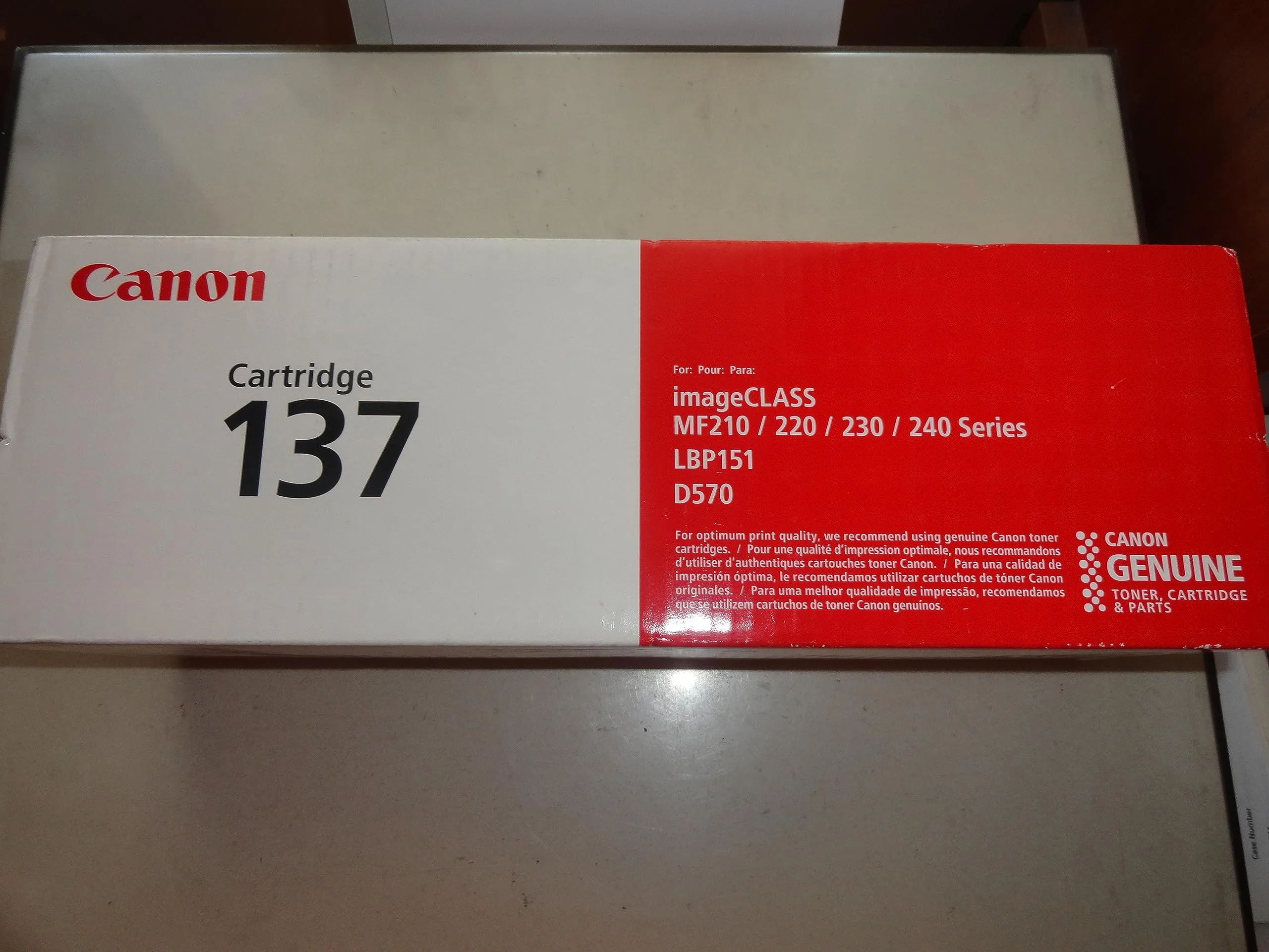 CANON 9435B001 — CANON CARTRIDGE 137 BLACK TONER FOR USE IN D570 LBP151DW MF212W MF216N MF217W MF