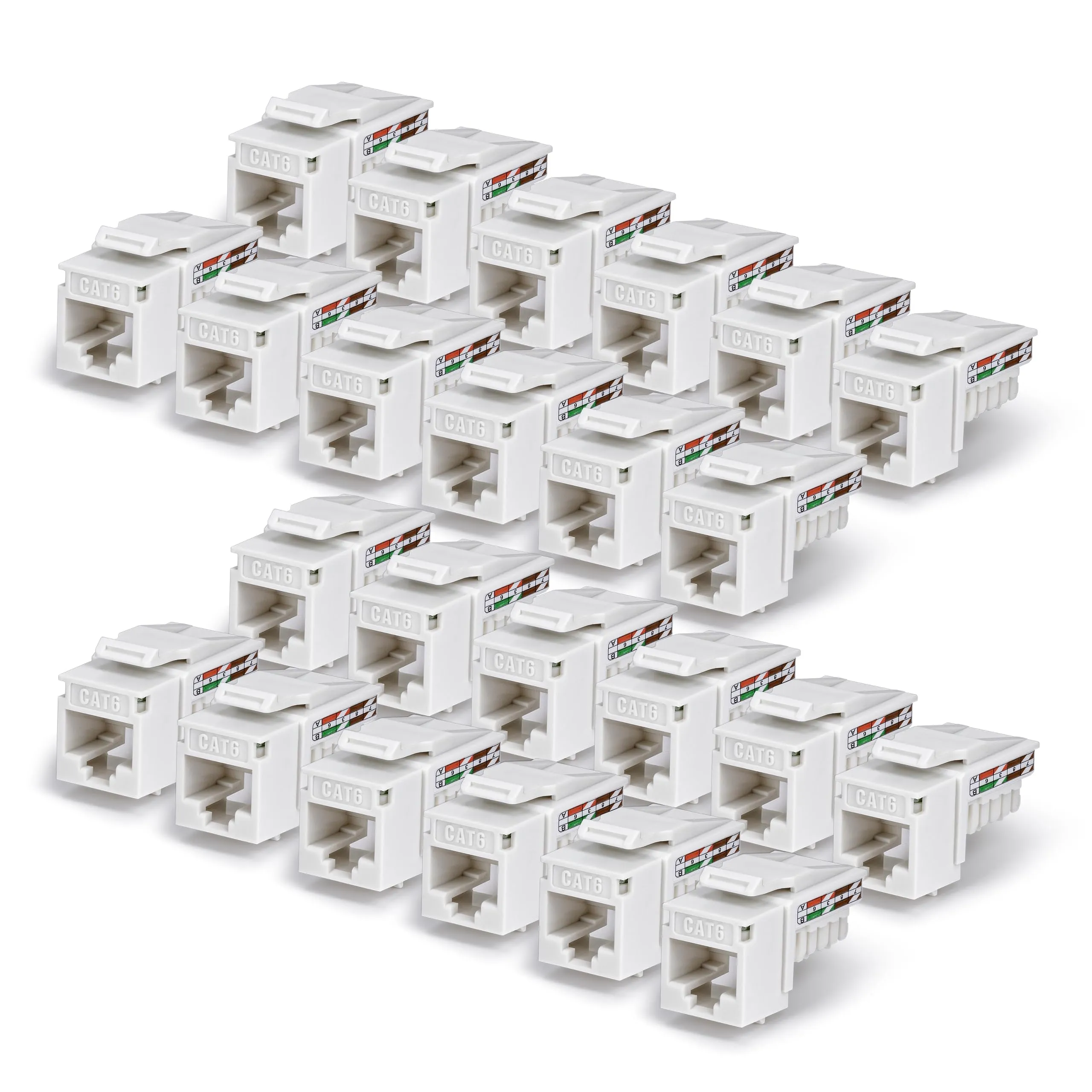 STARTECH C6KEY110WHE24PK — CAT6 UTP KEYSTONE JACK 24-PACK