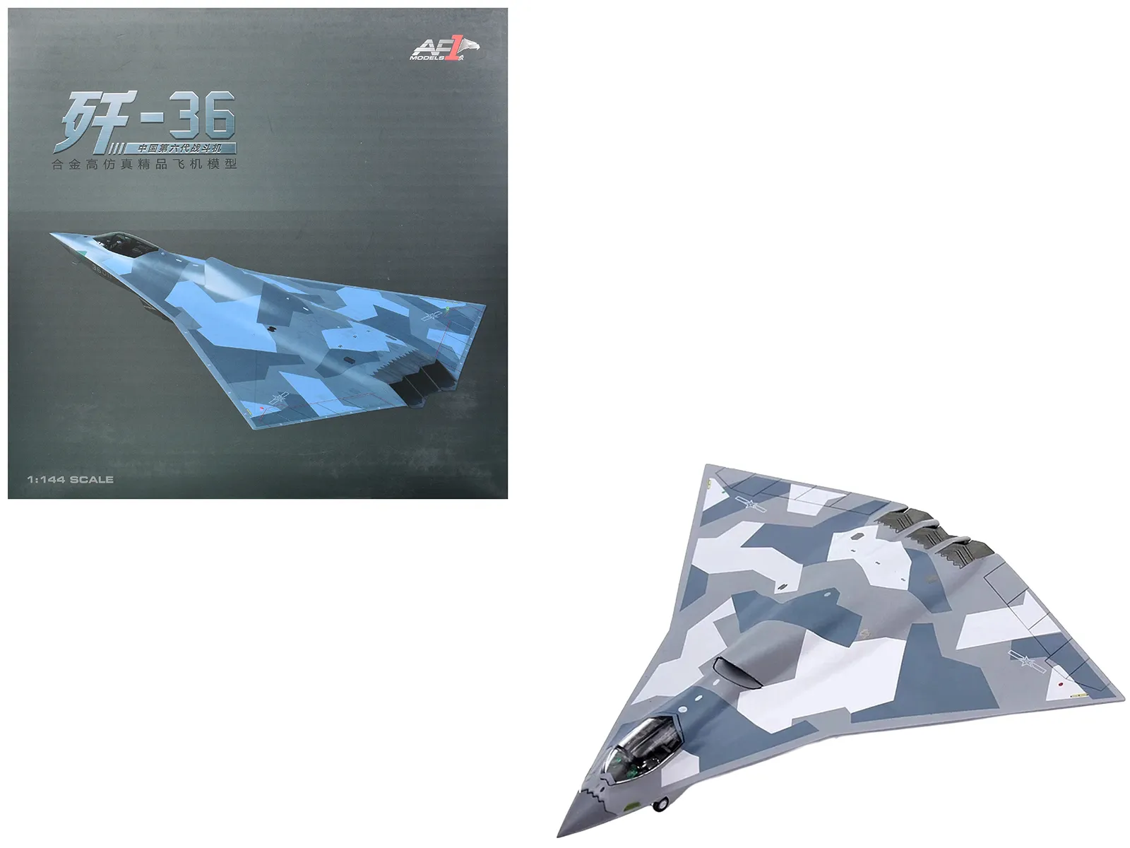 Air Force 1 AF1-0319 — CAC J-36 Stealth Aircraft "People's Liberation Army Air Force" 1/144 Diecast Model by Air Force 1