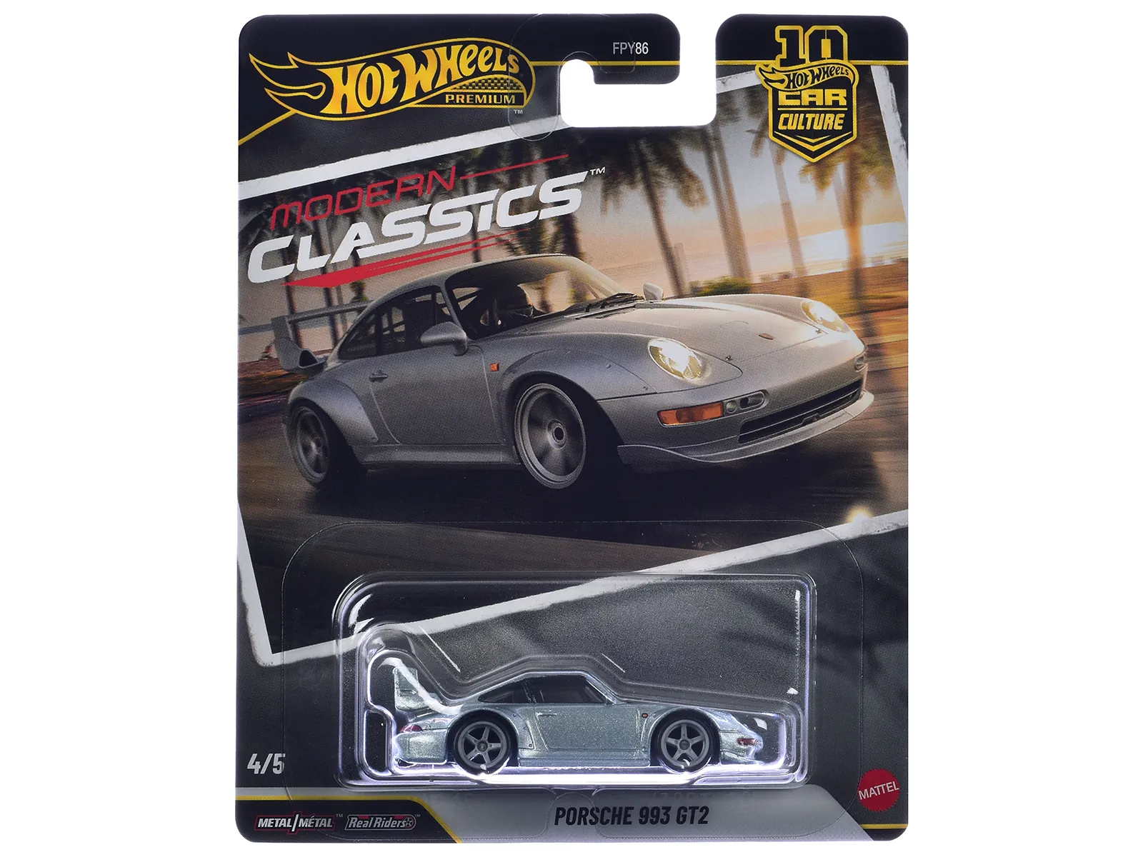 Hot Wheels JKF16 — Porsche 993 GT2 Gray Metallic "Modern Classics" Series Diecast Model Car by Hot Wheels