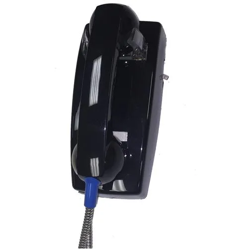 Cortelco ITT-2554-ARCNDL-BK — 255400ARCNDL Wall Phone w/Armored Cord