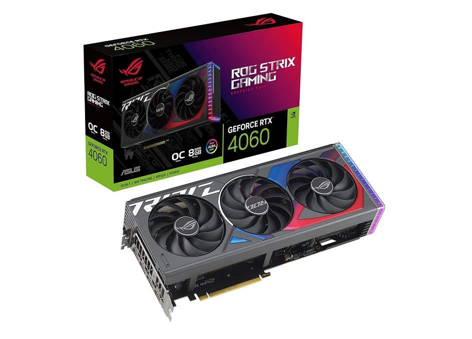 ASUS ROG-STRIX-RTX4060-O8G-GAMING — Asus ROG NVIDIA GeForce RTX 4060 Graphic Card - 8 GB GDDR6 | SKU AS-S4060OG