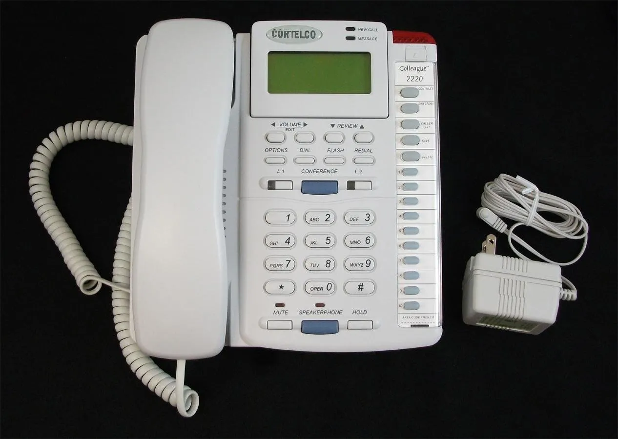 Cortelco ITT-2220FROST — 222021-TP2-27E Colleague 2-Line EN FT