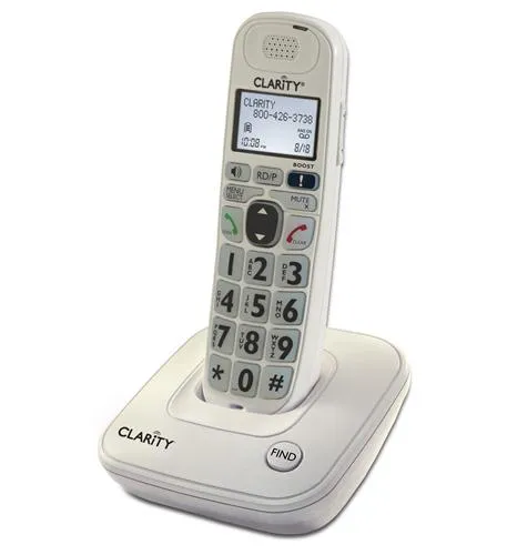 CLARITY 53704-000 — (53704-000) DECT 6.0 Amplified/Low Vision Cordless Phone with CID Display