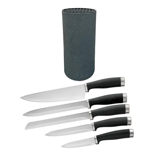 EUROHOME KG101 — 6PC SS KNIFE SET W/HOLDR
