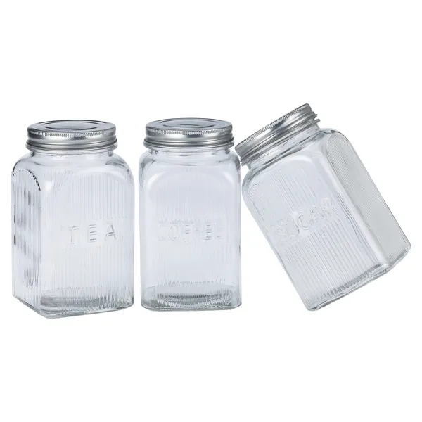EUROHOME EW65074 — 3PC GLS CFEE/TEA/SGR SET