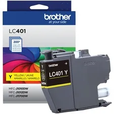 Brother BRT LC401YS — Brother LC401YS Standard Yield Inkjet Ink Cartridge - Single Pack - Yellow - 1 Each - 200 Pages