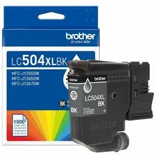 Brother BRT LC504XLBKS — Brother LC504 High Yield Inkjet Ink Cartridge - Black - 1 Each - 1,500 pages