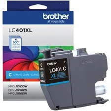 Brother BRT LC401XLCS — Brother LC401XLCS High Yield Inkjet Ink Cartridge - Single Pack - Cyan - 1 Each - 500 Pages