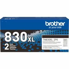 Brother BRT TN830XL2PK — Brother High Yield Laser Toner Cartridge - Twin-pack - Black - 2 / Pack - 3000