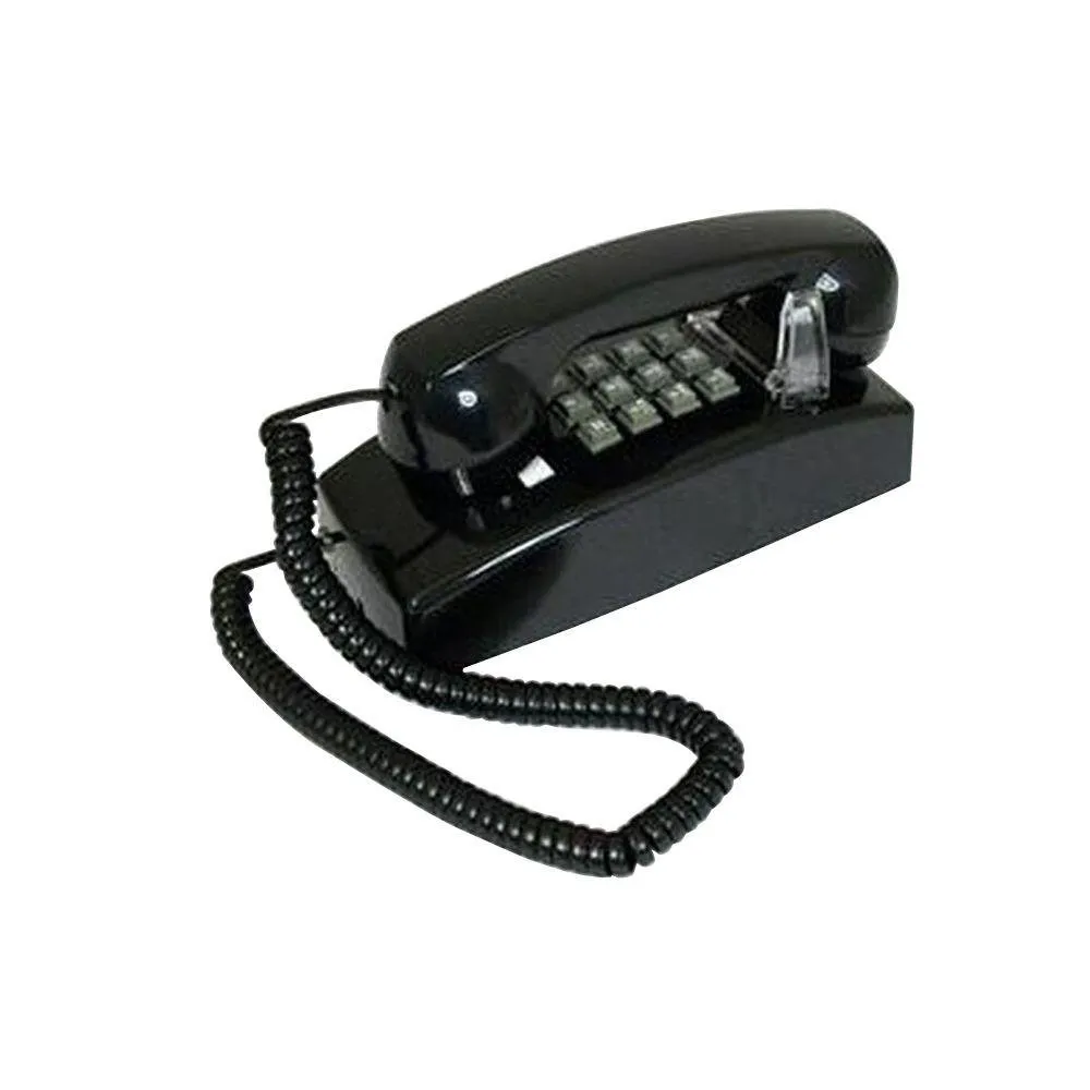 Cortelco 255400-VBA-20MD — 2554 Basic Single Line Wall Telephone Fully Modular 9 Ft Handset Cord Double-Gong Ringer Hearing Aid Potable Globally Sourced Black