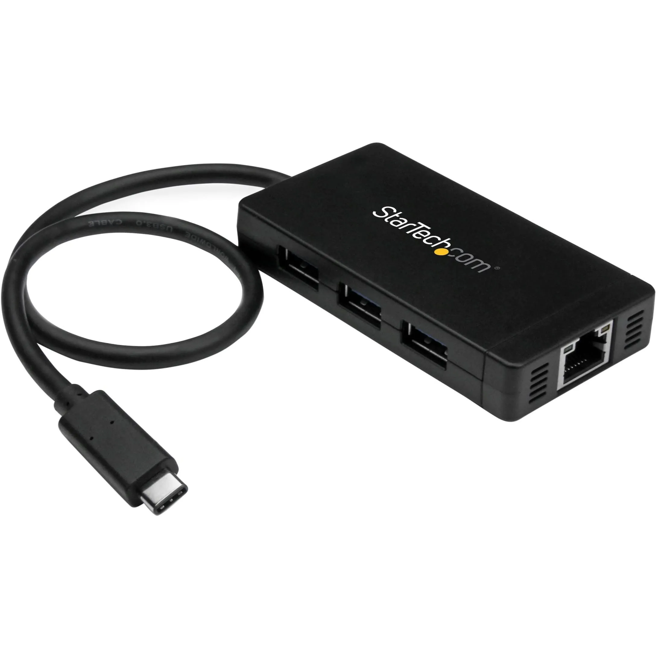 STARTECH STC HB30C3A1GE — StarTech.com 3-port USB 3.0 Hub Plus GbE - USB Type C - External - 3 USB Port(s) - 1 Network (RJ-45) Port(s) - 3 USB 3.0 Port(s) - PC, Mac - TAA Compliant