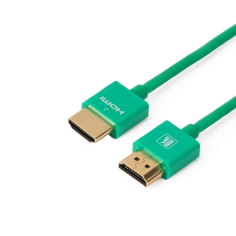 Kramer 97-0132206 — 97-0132206 - Ultra-Slim High-Speed Flexible HDMI (M) to HDMI (M) Cable with Ethernet: Green - 6ft.