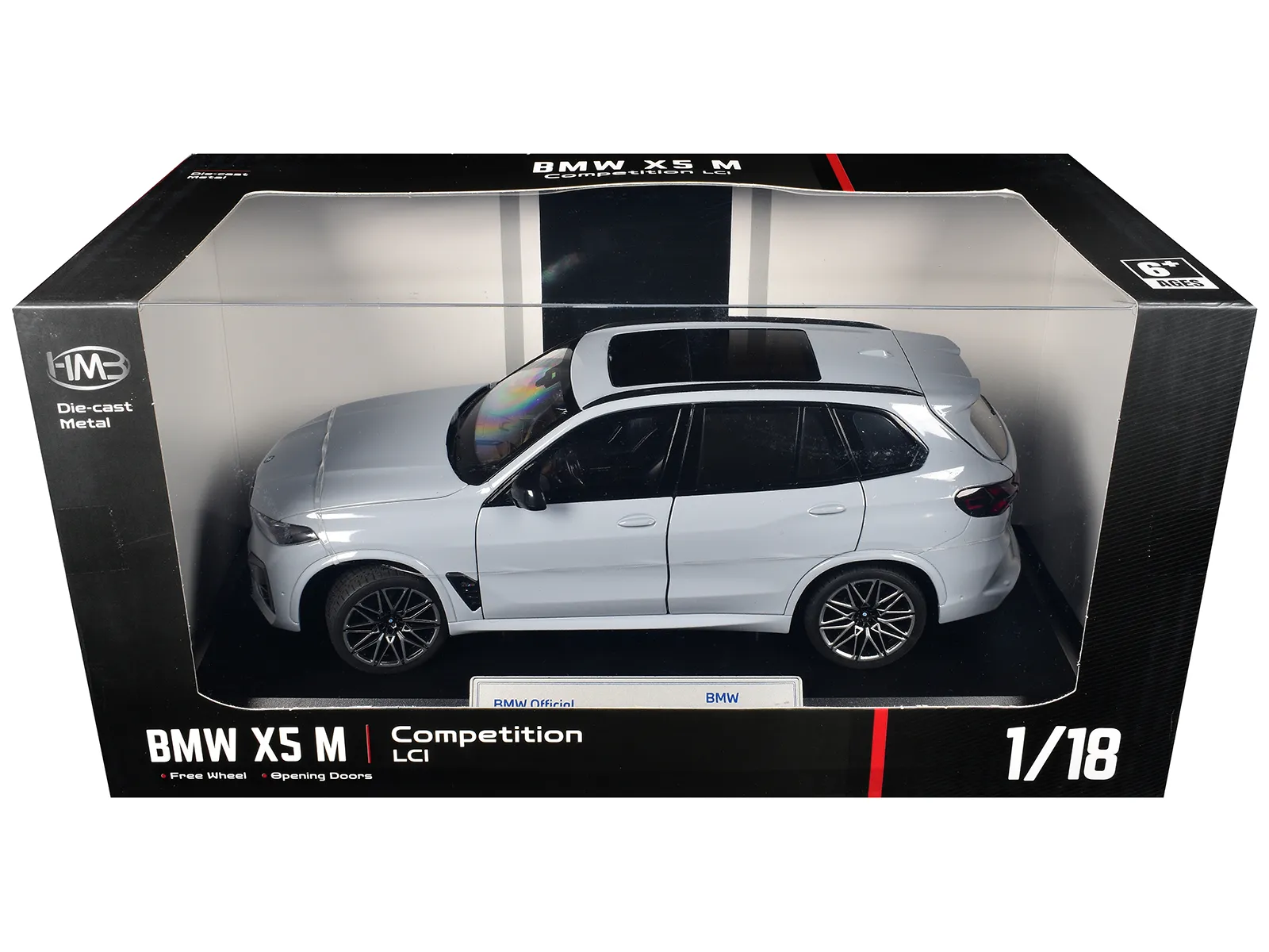 Heimanba H1262GRY — BMW X5 M Competition LCI Gray with Moonroof 1/18 Diecast Model Car by Heimanba