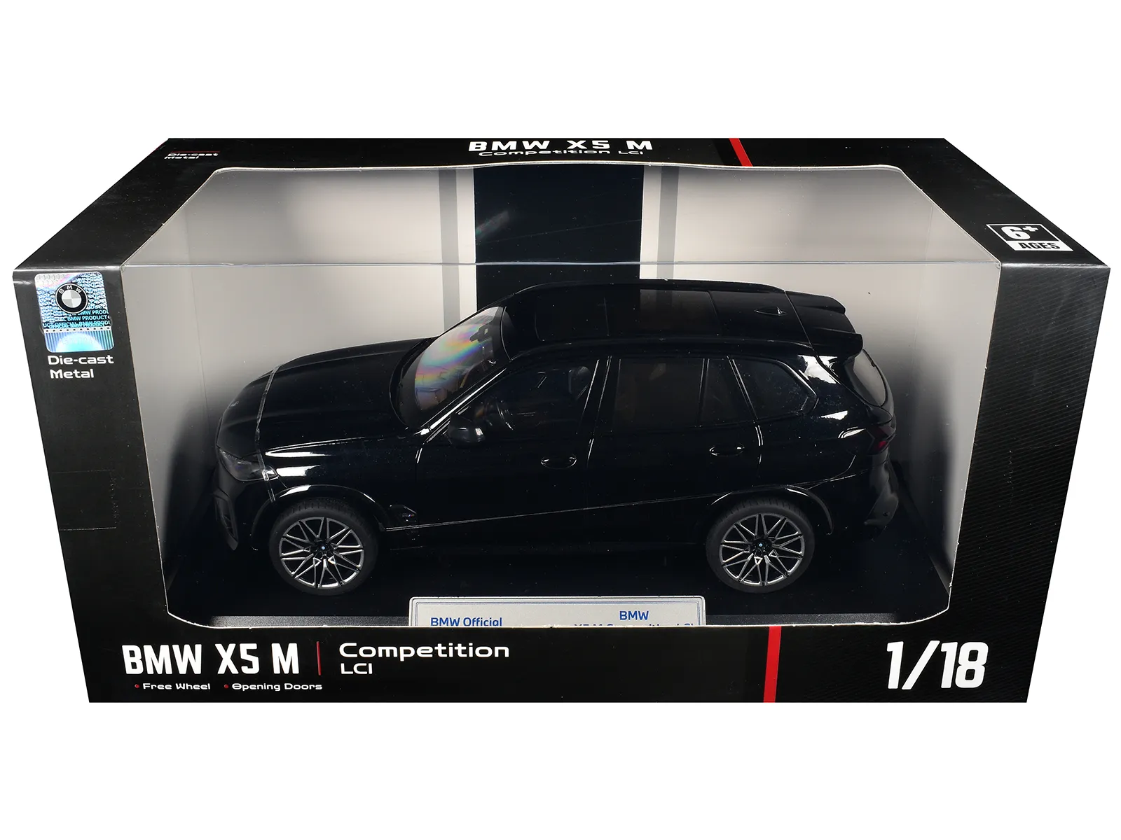Heimanba H1262BK — BMW X5 M Competition LCI Black Metallic with Moonroof 1/18 Diecast Model Car by Heimanba